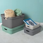 Caixa Organizadora Cube G Com Tampa 32l Chumbo - Ou