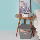 Caixa Organizadora Cube G Com Tampa 32l Chumbo - Ou