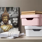 Caixa Organizadora Cube Média 10,5l Rosé Nude Ou