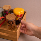 Caixa Organizadora de Bambu Empilhável 32x23,5x9 cm Oikos