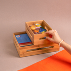 Caixa Organizadora de Bambu Empilhável Vazada 23,5x16x9 cm Oikos