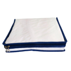 Caixa Organizadora De Lençol Tam Pp Pvc Cristal Azul Luxo