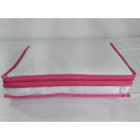 Caixa Organizadora De Lençol Tam Pp Pvc Cristal Pink Luxo