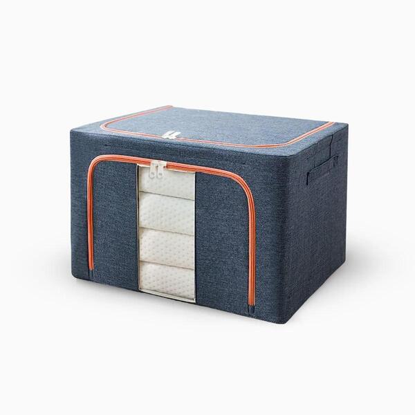 Caixa Organizadora De Roupas Multiuso Dobrável - Azul Escuro