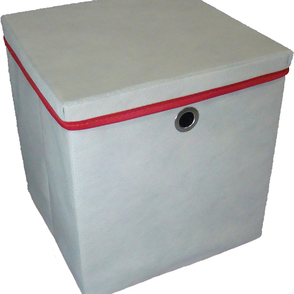 Caixa Organizadora De Tecido Organibox   C/ Ilhós E Tampa De