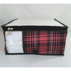 Caixa Organizadora De Toalha Tam M Nylon Pvc Xadrez Vm