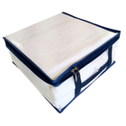 Caixa Organizadora De Toalha Tam M Pvc Cristal Azul Luxo