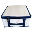 Caixa Organizadora De Toalha Tam M Pvc Cristal Azul Luxo