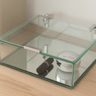 Caixa Organizadora De Vidro Com Tampa Abre Fácil Multiuso