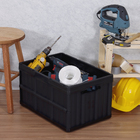 Caixa Organizadora Dobrável Plástico Preto 30x63x52,7cm Arthi