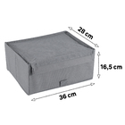 Caixa Organizadora Dobrável TNT Granit 17x36x28cm KUB Spaceo