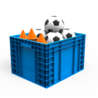 Caixa Organizadora Euro 95l - 600x500x400 Mm  Azul Claro