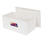 Caixa Organizadora Grande em Plástico Branco 65L Ordene