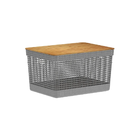 Caixa Organizadora Grid Cesto Organizador Armário Despensa Br