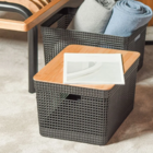 Caixa Organizadora Grid Cesto Organizador Armário Despensa Br