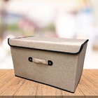 Caixa Organizadora Linho Rosê Média 38x25cm - Yazi