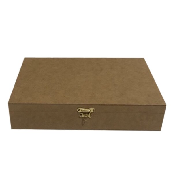 Caixa Organizadora Mdf Cru C/ Divisória 10 Espaço Gin Tônica