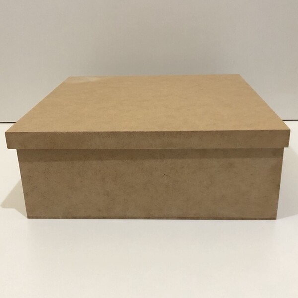 Caixa Organizadora Mdf Cru C/ Tampa Lisa 30x30 Lembrancinha