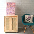 Caixa Organizadora Média Palavras - Dello - Rosa