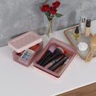 Caixa Organizadora Mini 750ML Plástico Rosa Hana Ordene