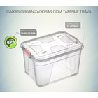 Caixa Organizadora Multiuso -transparente 56 Litros
