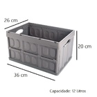 Caixa Organizadora Multiuso Desmontável Tampa 12lts Plasutil