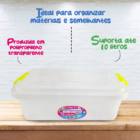 Caixa Organizadora Multiuso Transparente De 10 Ou 20 Litros L