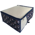 Caixa Organizadora Para Edredom Tam G Nylon Pvc Floral Az