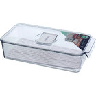 Caixa Organizadora Para Geladeira Com Tampa Acrilico 7x16x31cm