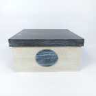 Caixa Organizadora Pátina Branca e Preta com Rótulo Oval