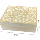 Caixa Organizadora Pátina Branca Floral