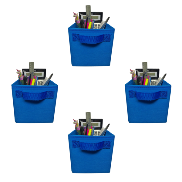 Caixa Organizadora Pequena Para Escritorios Roupas Closet Azu