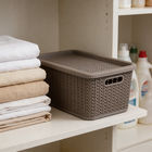 Caixa Organizadora de Plástico Cinza 5L 14,3x26,2x19cm São Bernardo