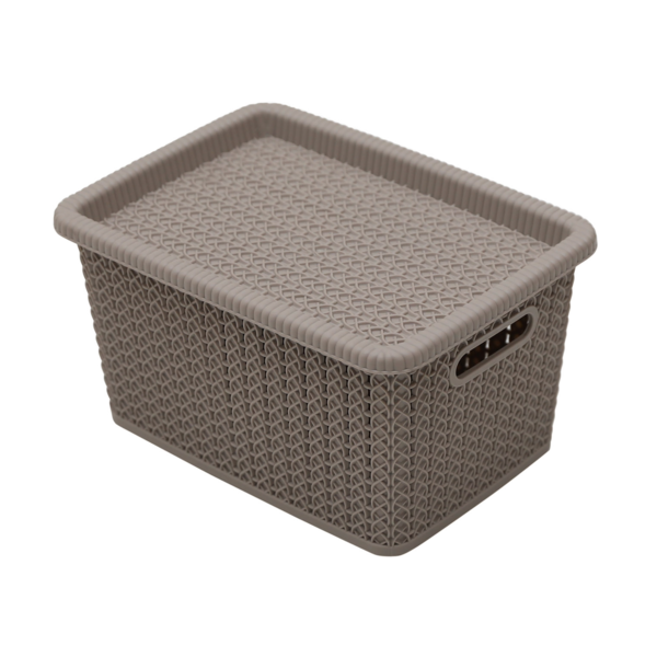 Caixa Organizadora de Plástico Cinza 5L 14,3x26,2x19cm São Bernardo
