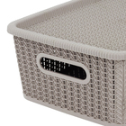 Caixa Organizadora de Plástico Cinza 12,5L 14x37,9x28,8cm São Bernardo