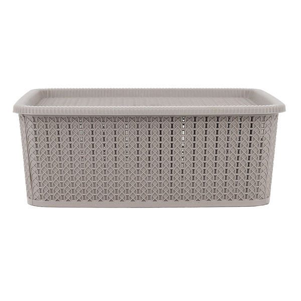 Caixa Organizadora de Plástico Cinza 12,5L 14x37,9x28,8cm São Bernardo