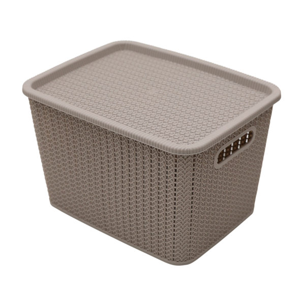 Caixa Organizadora de Plástico Cinza 20L 24x38x29,5cm São Bernardo