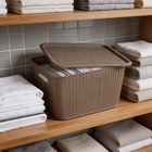 Caixa Organizadora de Plástico Cinza 20L 24x38x29,5cm São Bernardo