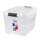 Caixa Organizadora Plástico Transparente 29L 27,6x33x48,7cm Flex Sanremo