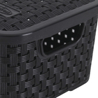 Caixa Organizadora Plástico 2L 9,2x15,4x9,2cm Preto Rattan Nitron