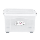 Caixa Organizadora Plástico Transparente 72L 40x44,5x65 cm Top Stock Sanremo