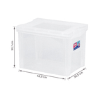 Caixa Organizadora Plástico Transparente 30L 30,7x42,5x30,5 cm Radical Color Ordene