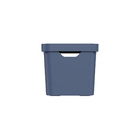 Caixa Organizadora Plástico Azul Indico Cube 18L 36x27x24,5cm OU