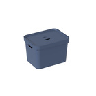 Caixa Organizadora Plástico Azul Indico Cube 18L 36x27x24,5cm OU