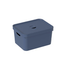 Caixa Organizadora Plástico Azul Indico Cube 32L 46x36x24,5cm OU