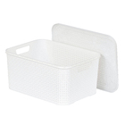 Caixa Organizadora Plástico Branco 16L 19x28x39cm Rattan Nitron
