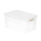 Caixa Organizadora Plástico Branco 16L 18,5x26,5x36,5cm Dasplast
