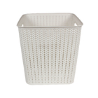 Caixa Organizadora Plástico Ratan Branco 16,5L 28,5x28,5x52cm São Bernardo