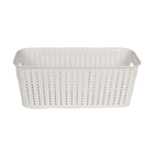 Caixa Organizadora Plástico Ratan Branco 5,5L 35x15,1x13,5cm São Bernardo