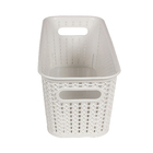 Caixa Organizadora Plástico Ratan Branco 5,5L 35x15,1x13,5cm São Bernardo
